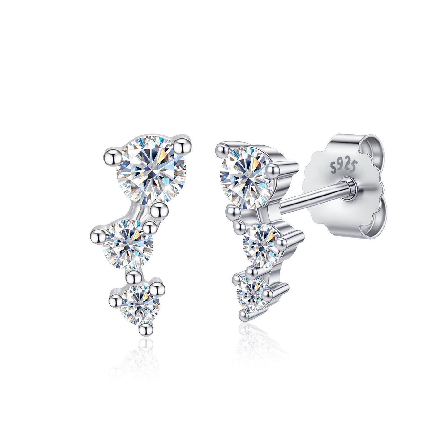 Men's Sier Ear Light Luxury High-grade Niche Female Stud Earrings