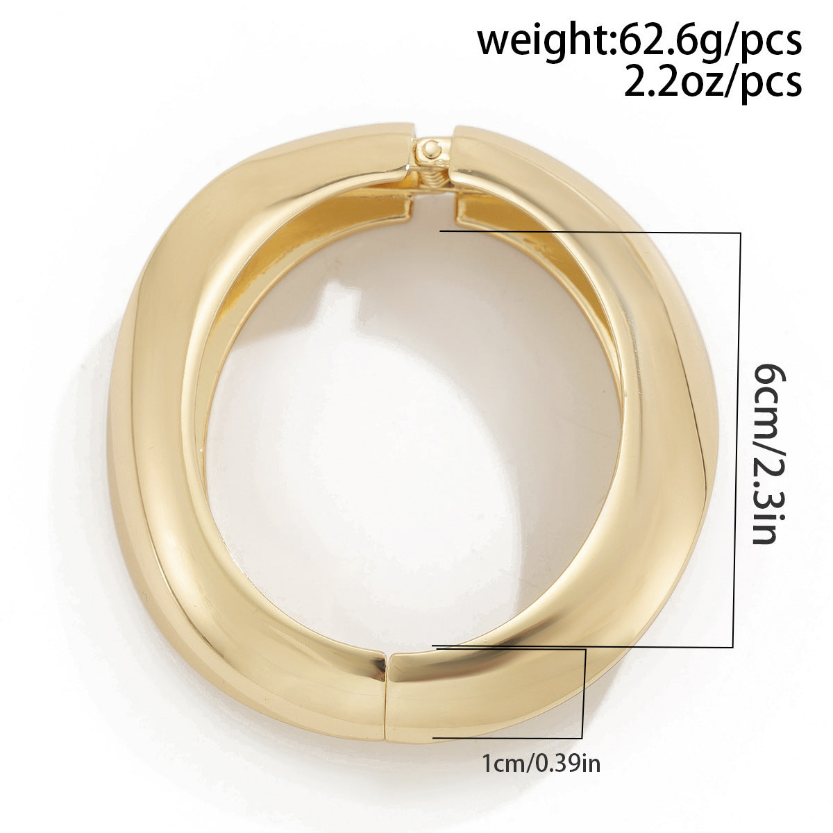 Personalized Metal Glossy Open-ended Simple Suit Bracelet