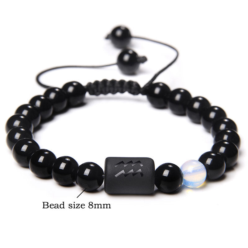 Men's Natural Red Agate Beads Twee Constellation Bracelets