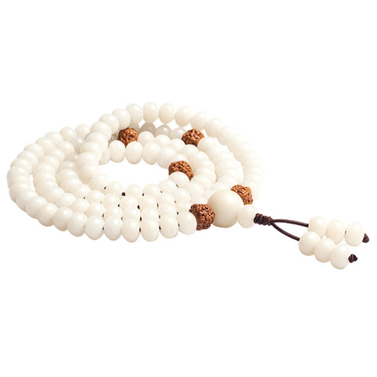 Women's & Men's White Jade Bodhi Root And High Bracelets