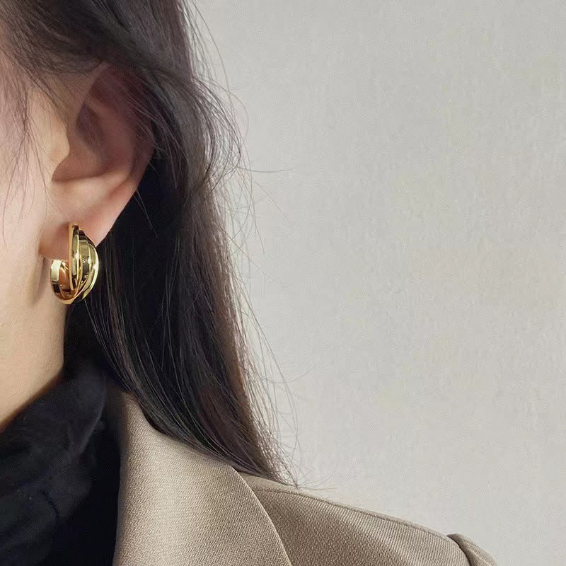 Women's Coil Hoop High-grade Elegant Simple Fashionable Ear Clip