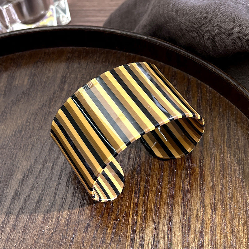 Vacation Style Acrylic Round Open-ended Fresh Sweet Niche Bracelet