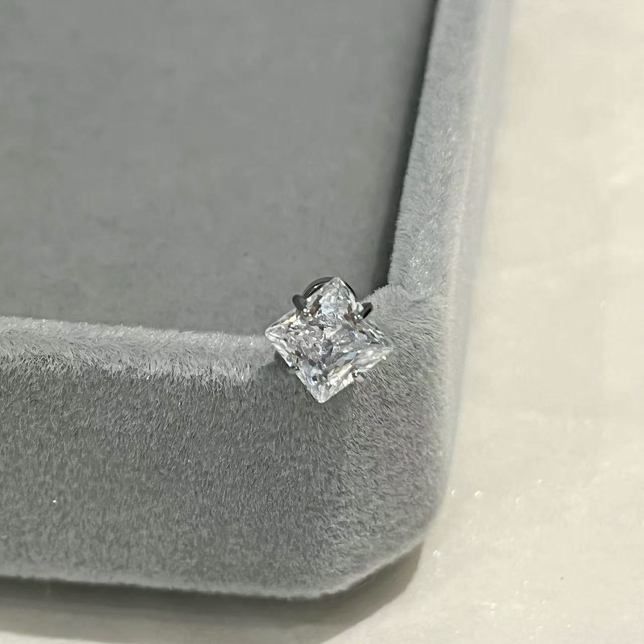 Color Small Rock Candy Sweet Square Rings