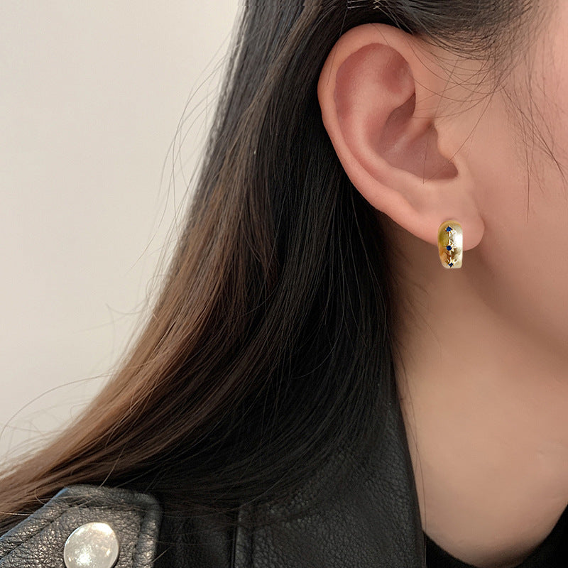 Female Niche High-grade Gold Plated Ear Earrings