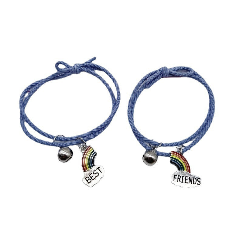 Bracelets de couture simples de nuages ​​arc-en-ciel de style coréen pour femmes