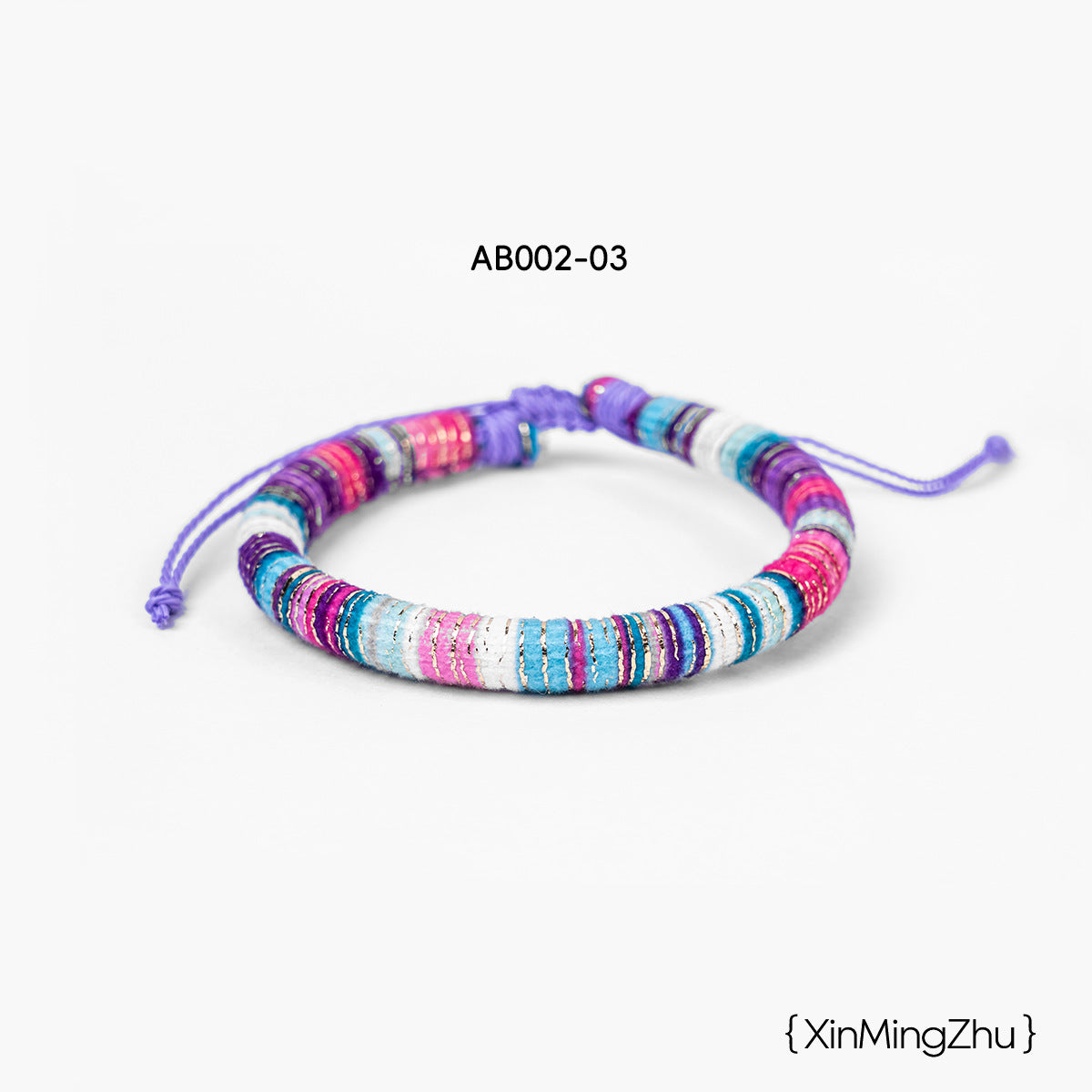 Bracelets extensibles Veet en tissu coton et lin, couleur magique, or