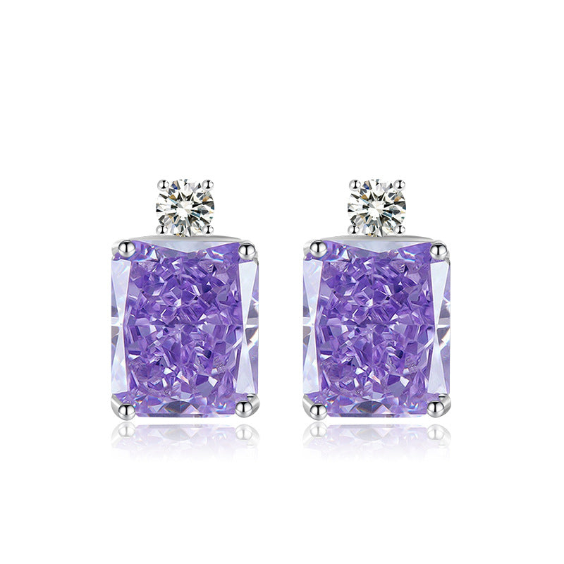 Flower Cut High Carbon Rhinestone Live Earrings