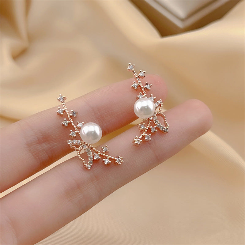 Elegant Bowknot Pearl Exquisite Design Personalized Earrings