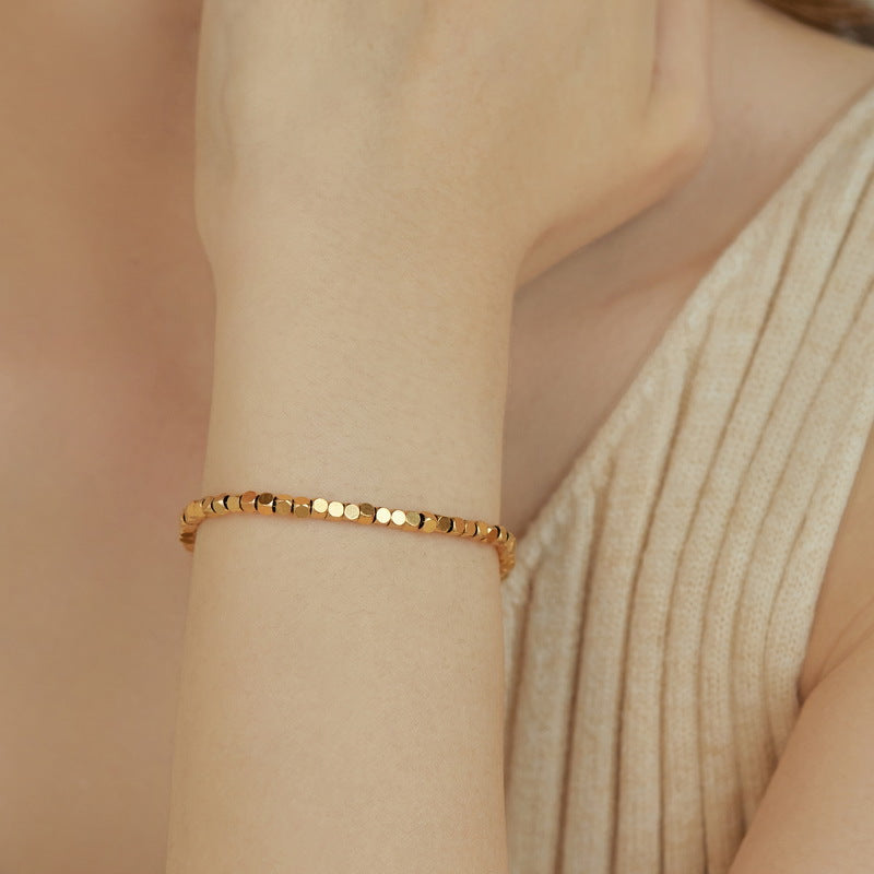 Gold Plated Small Pieces Of Sier Bracelets