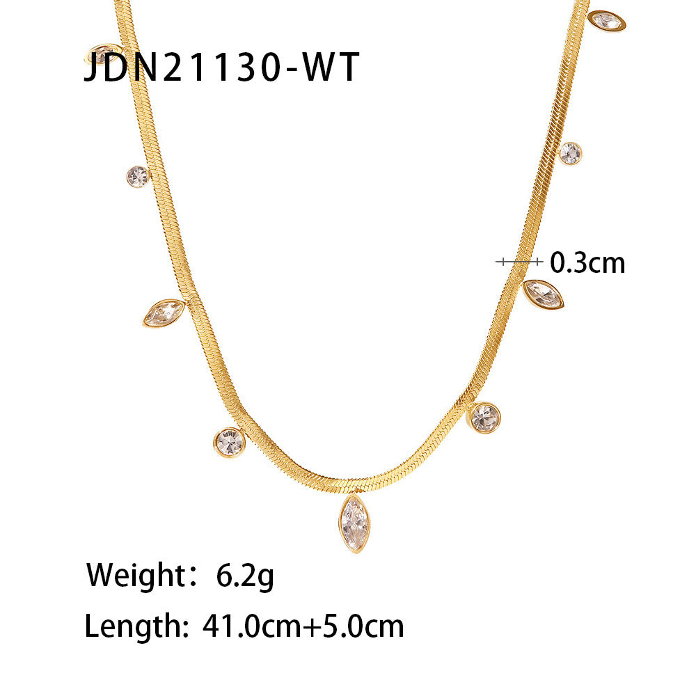 Women's Luxury Style Titanium Steel No Fading Snake Necklaces