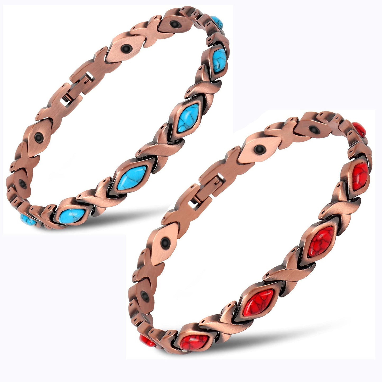 Retro Rhombus Turquoise Gauss Magnet Creative Bracelets