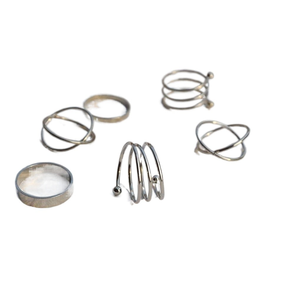 Street Personalized Hip Hop Style Simple Alloy Rings