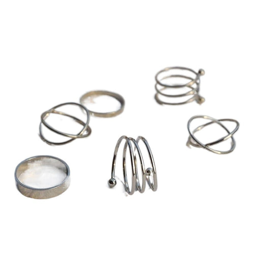 Street Personalized Hip Hop Style Simple Alloy Rings