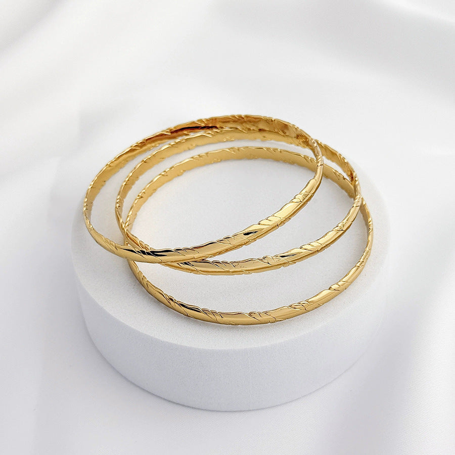 Steel Square Thread Twist Fashionable Elegant Without Changing Color Bracelets
