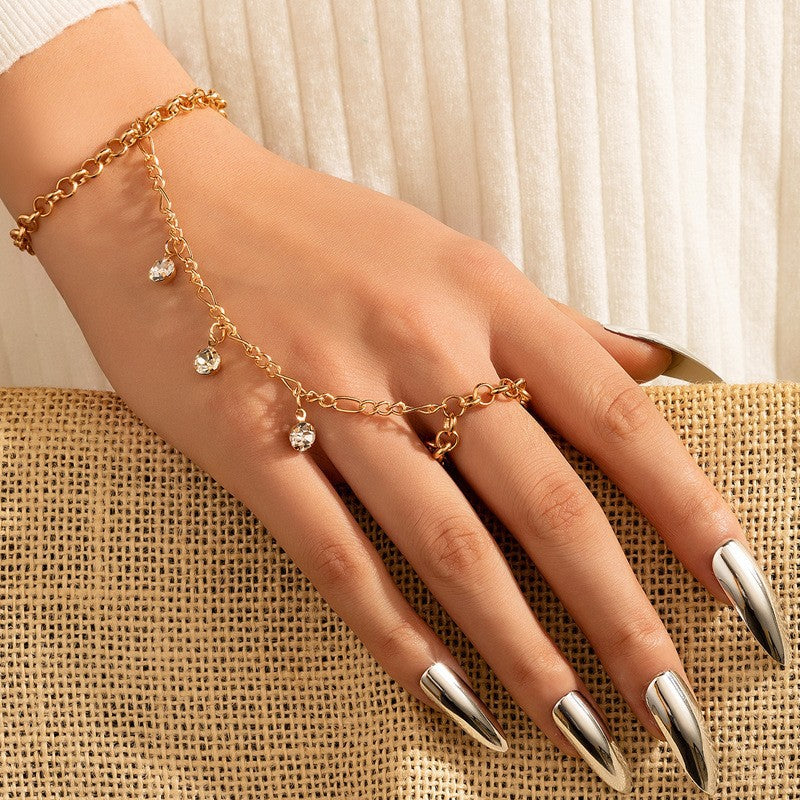 Bohemian Style Round Beads Finger Chain Design Bracelets