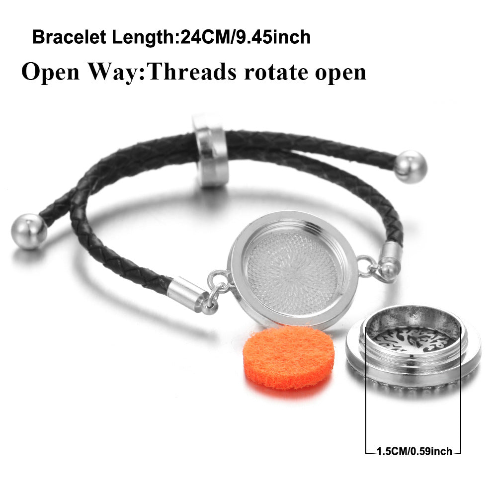 Leather Thread Perfume Diffuser Summer Braid Bracelet