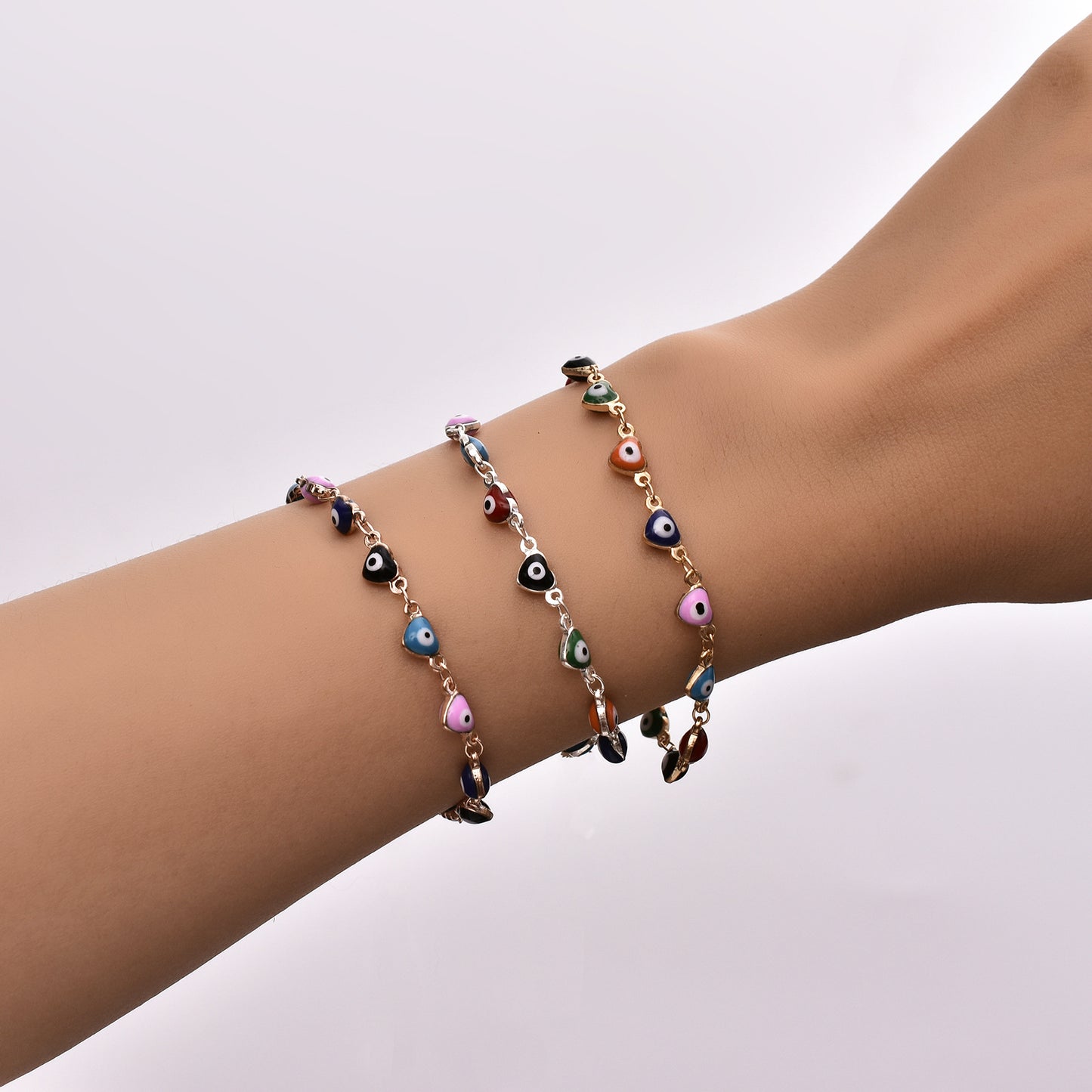 Women's Fashion Gold Plated Alloy Drop Oil Bracelets