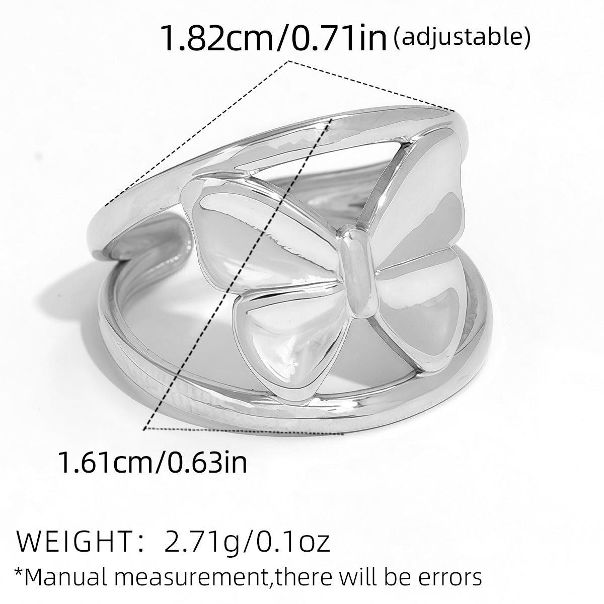 High-grade Light Luxury Packaging Female Design Hollow Butterfly Ring