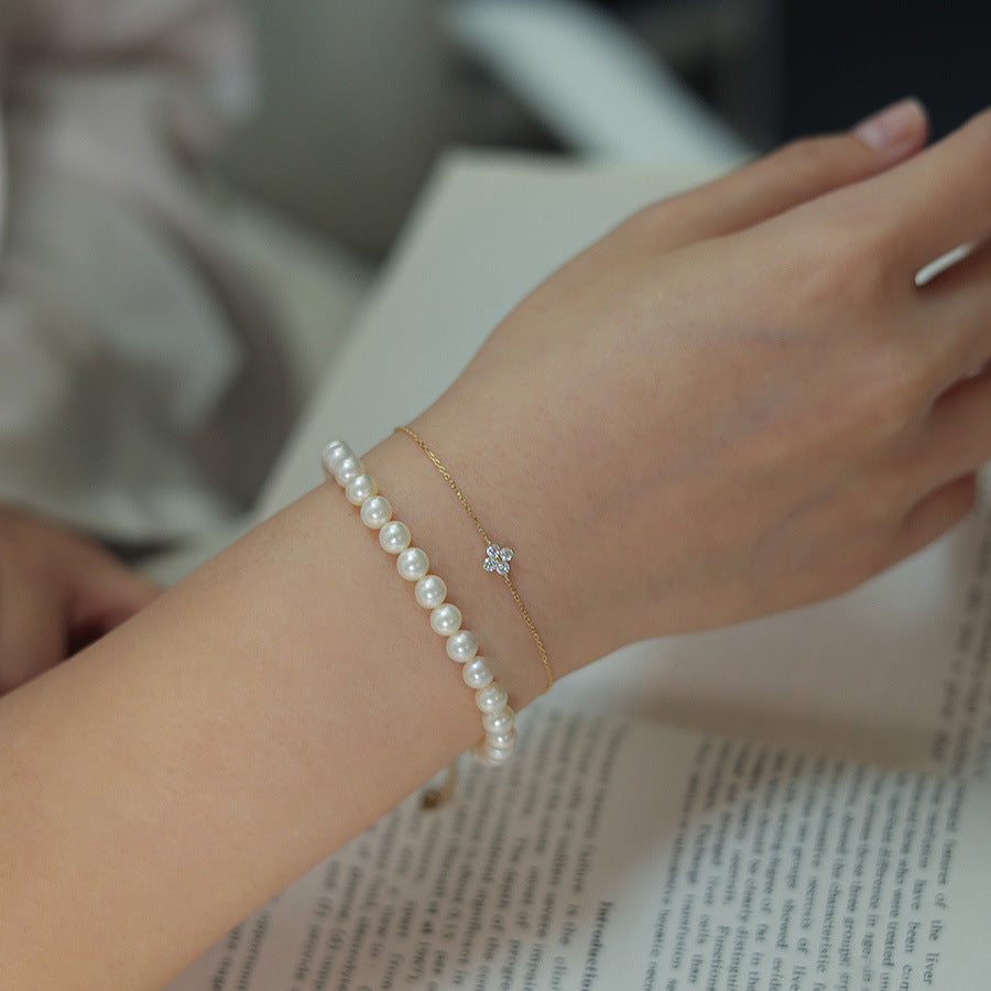 Bracelets de conception avancée de luxe légers pour femmes Sier Mini trèfle d'intérêt spécial