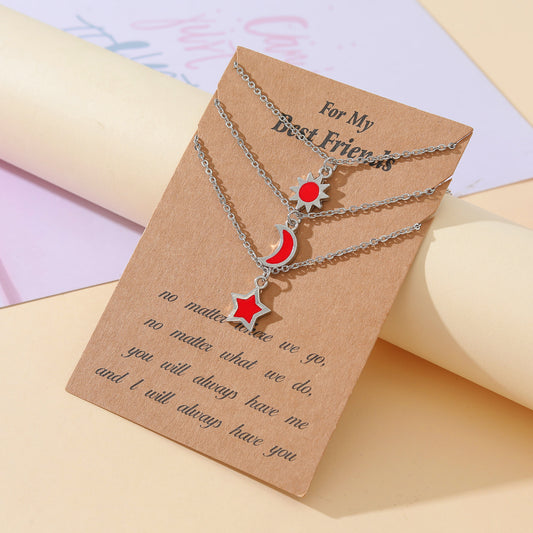 Oil Exquisite Card Packaging Good Friend Necklaces