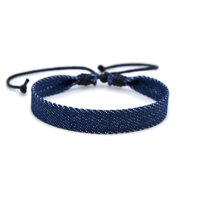 Gold Wax Rope Adjustable Ribbon Carrying Bracelet