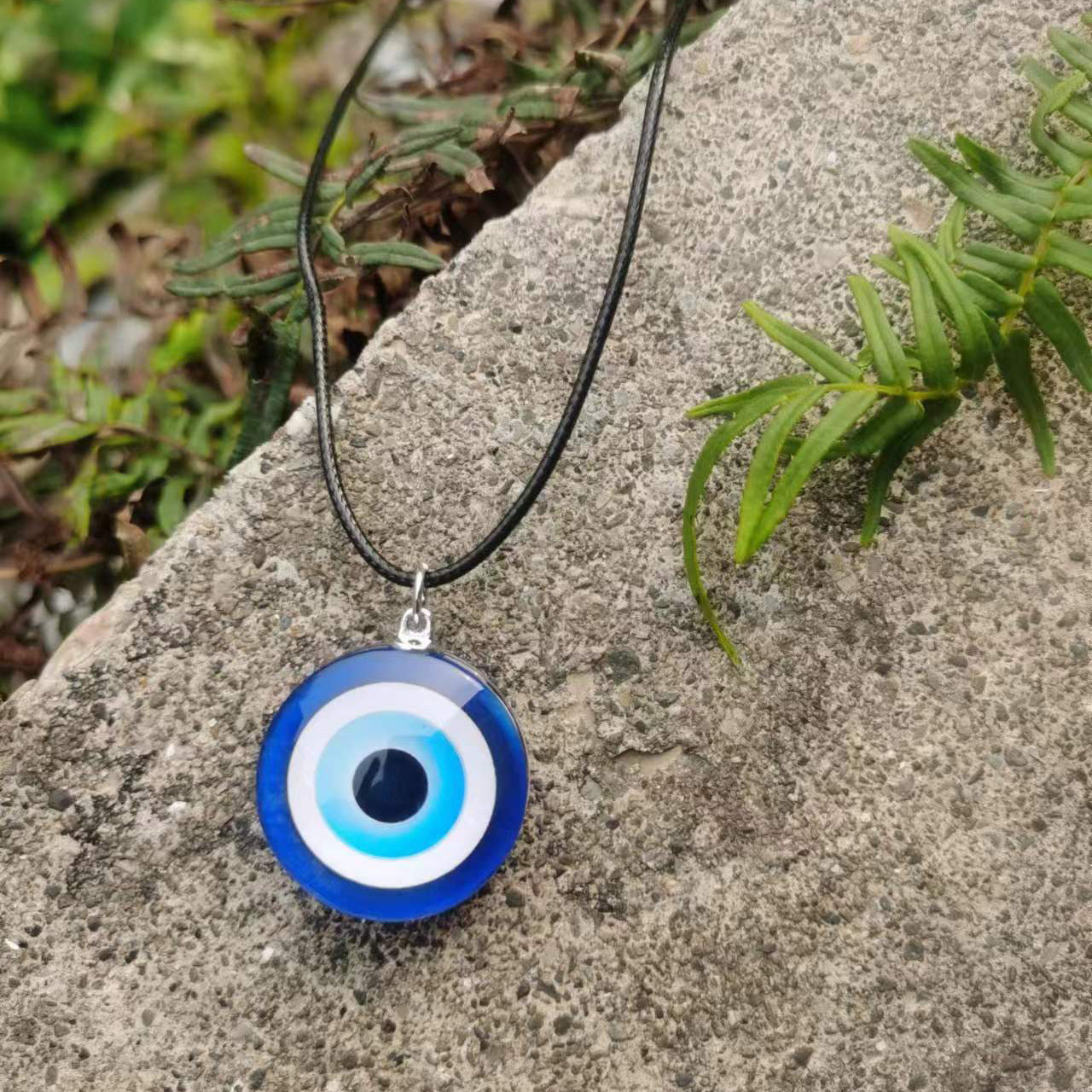 Black Rope Turkish Blue Eye Exquisite Necklace