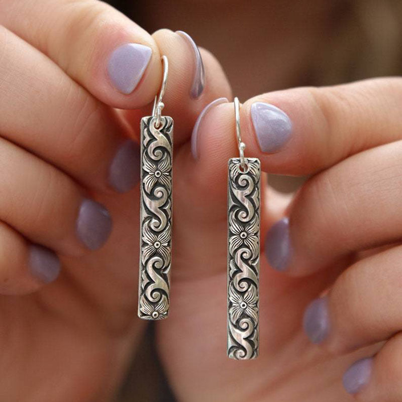 Women's Geometric Pattern Artistic Temperament Style Sier Fashion Rings