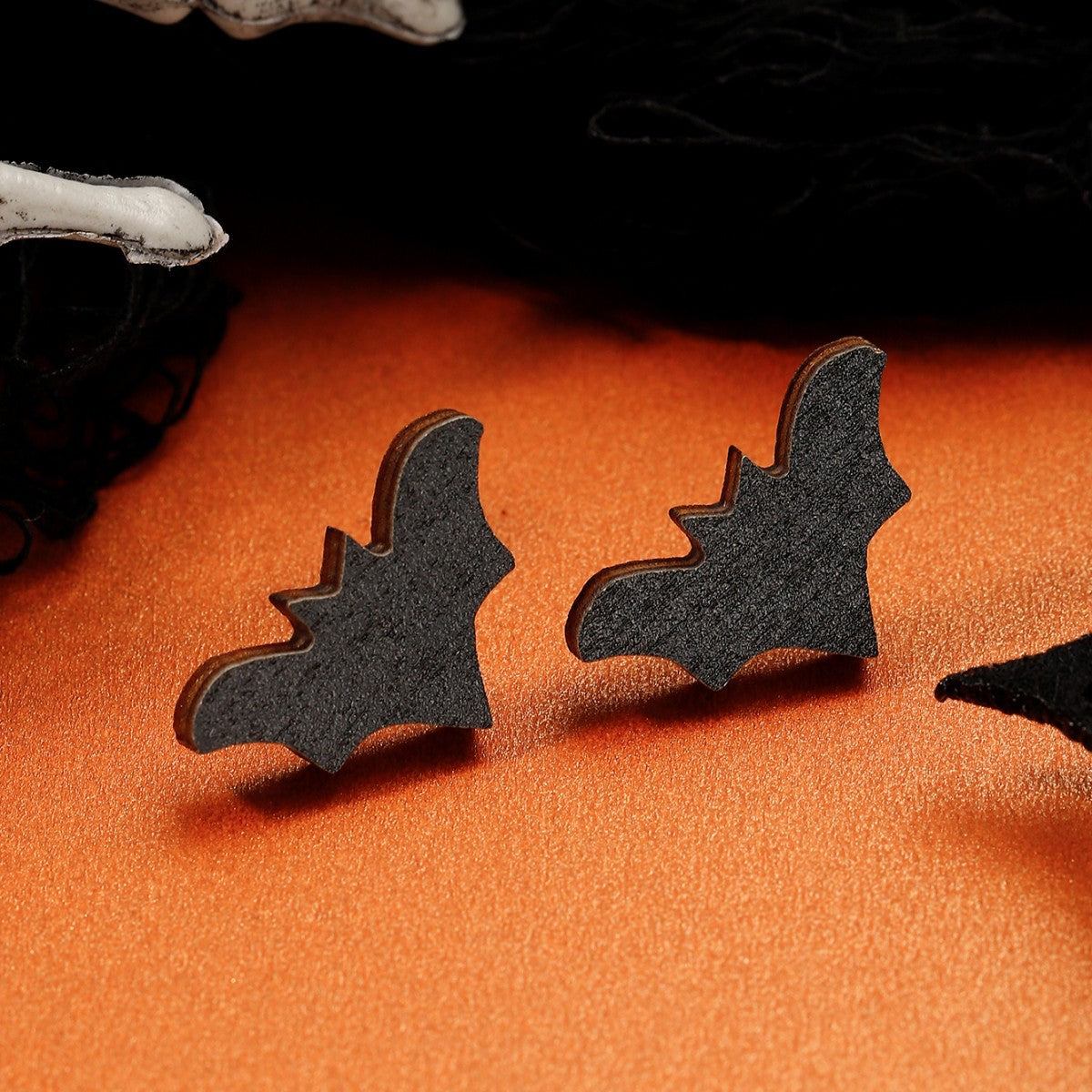 Halloween Party Eccentric Personality Pumpkin Bat Earrings