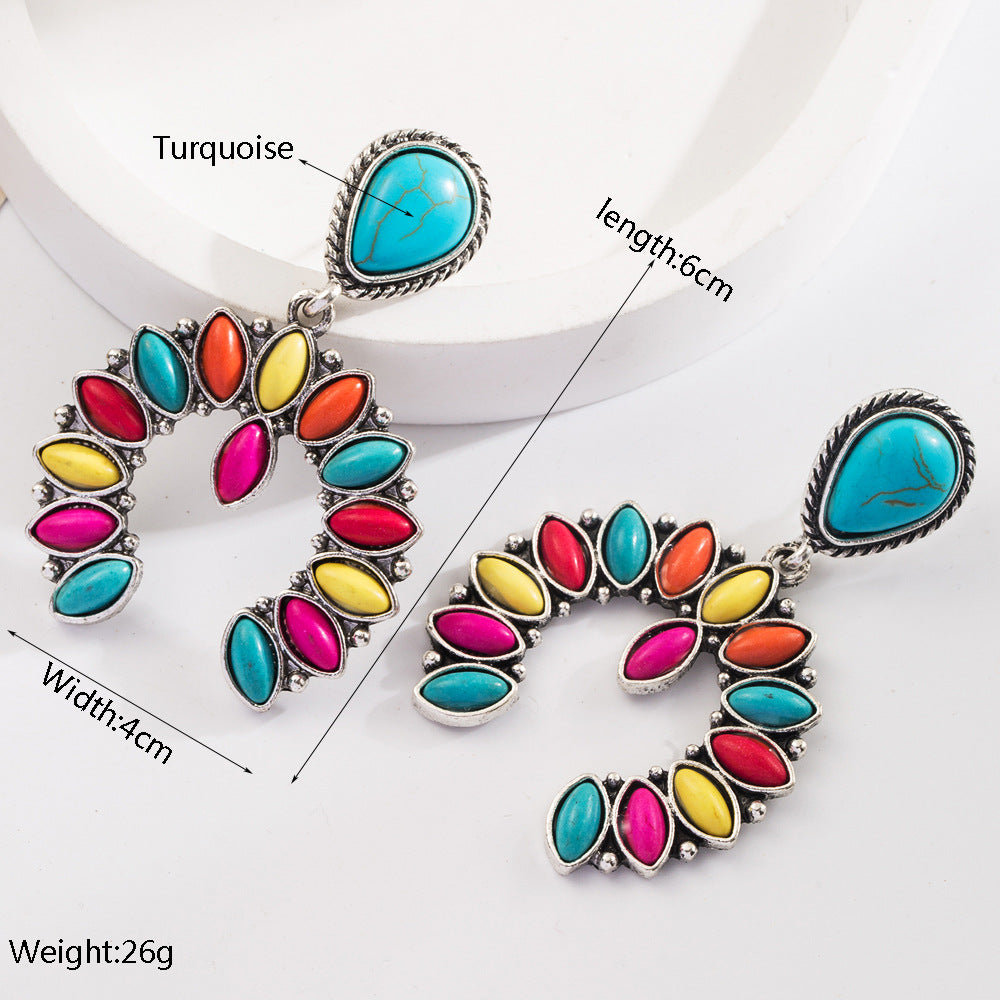 Bohemian Vacation Style Turquoise Fashion Creative Earrings
