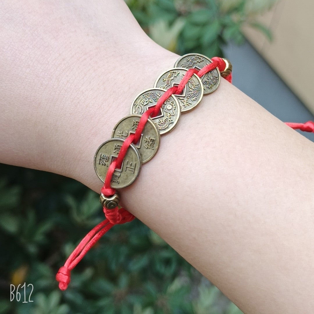 Bracelet de cheville en corde rouge en cristal de jade, deux bracelets