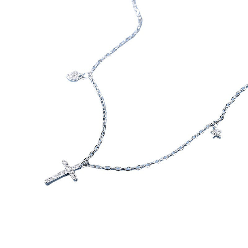 Light Luxury Cross Diamond Love Star Necklaces