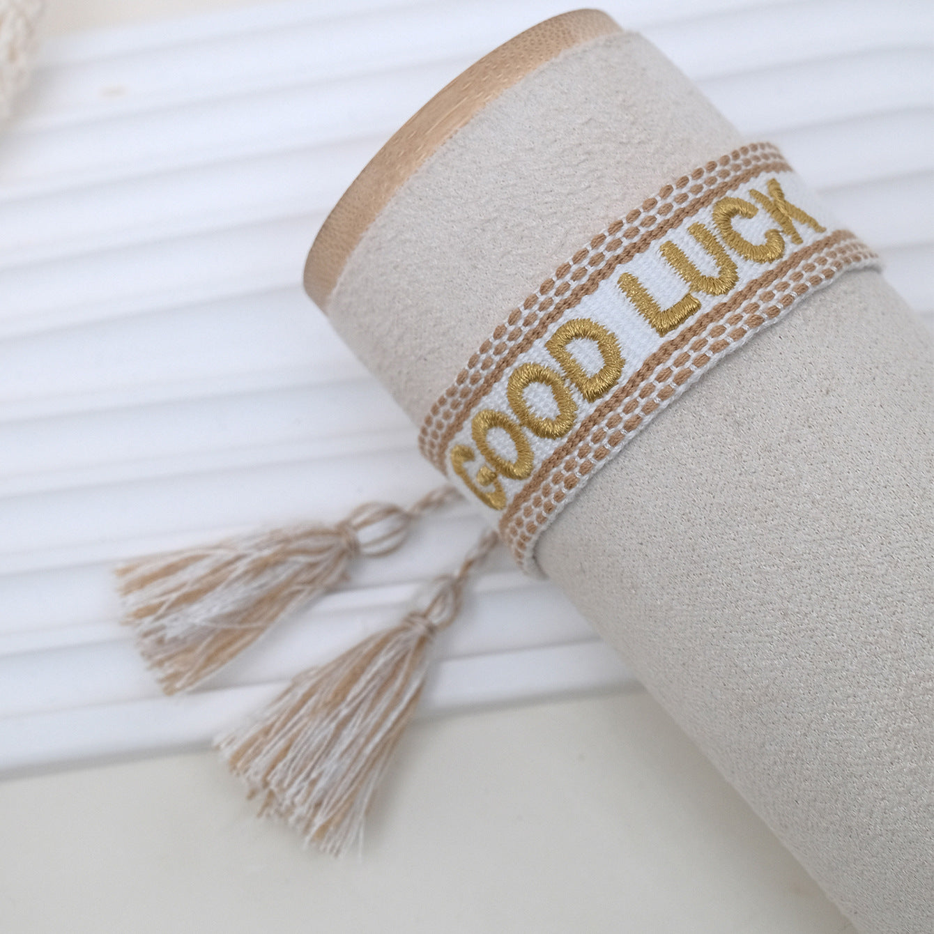 Embroidery Letters Hand-woven Tassel Unisex Party Bracelets