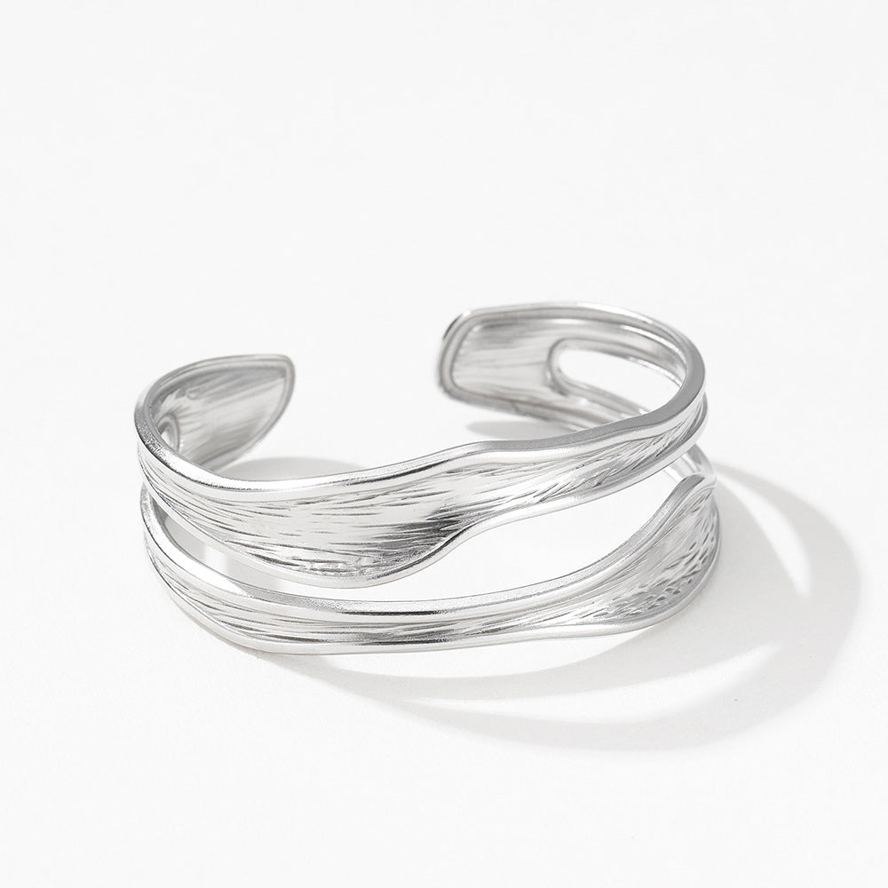 Stainless Steel Irregular Geometric Gold Advanced Bracelets