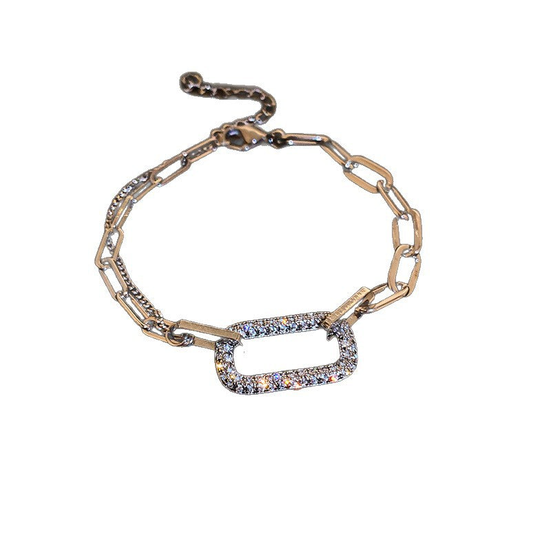 Women's Affordable Luxury Fashion Simple Rhinestone Personalized Bracelets