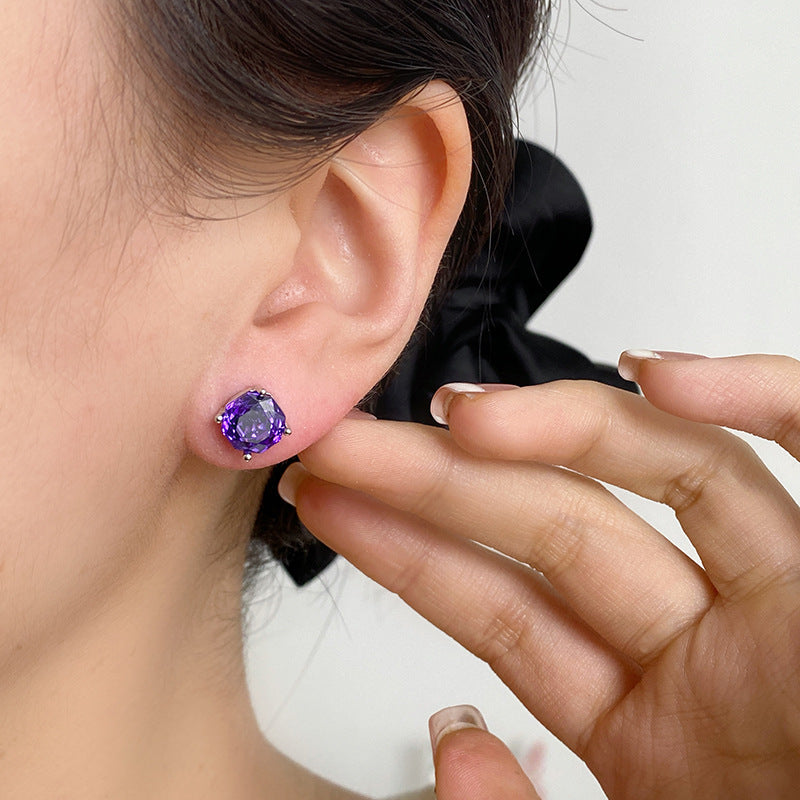 Colorful Crystals Light Luxury Temperament Versatile Ear Clip