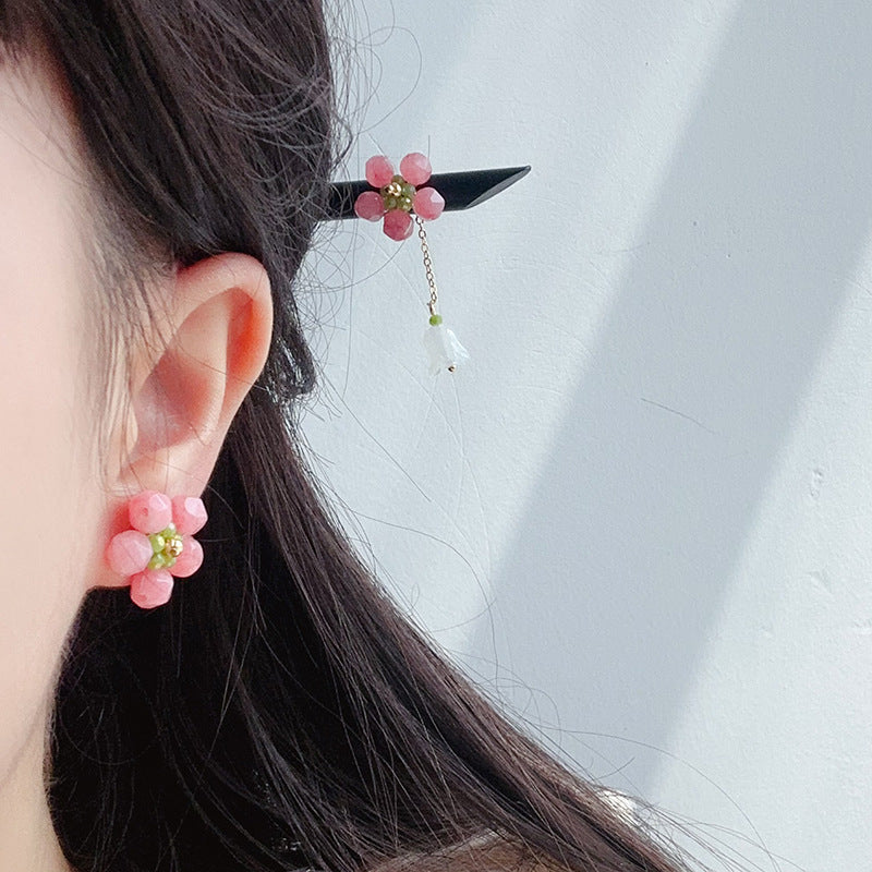 Flower Salt Sweet Complex Updo Hairpin Rings