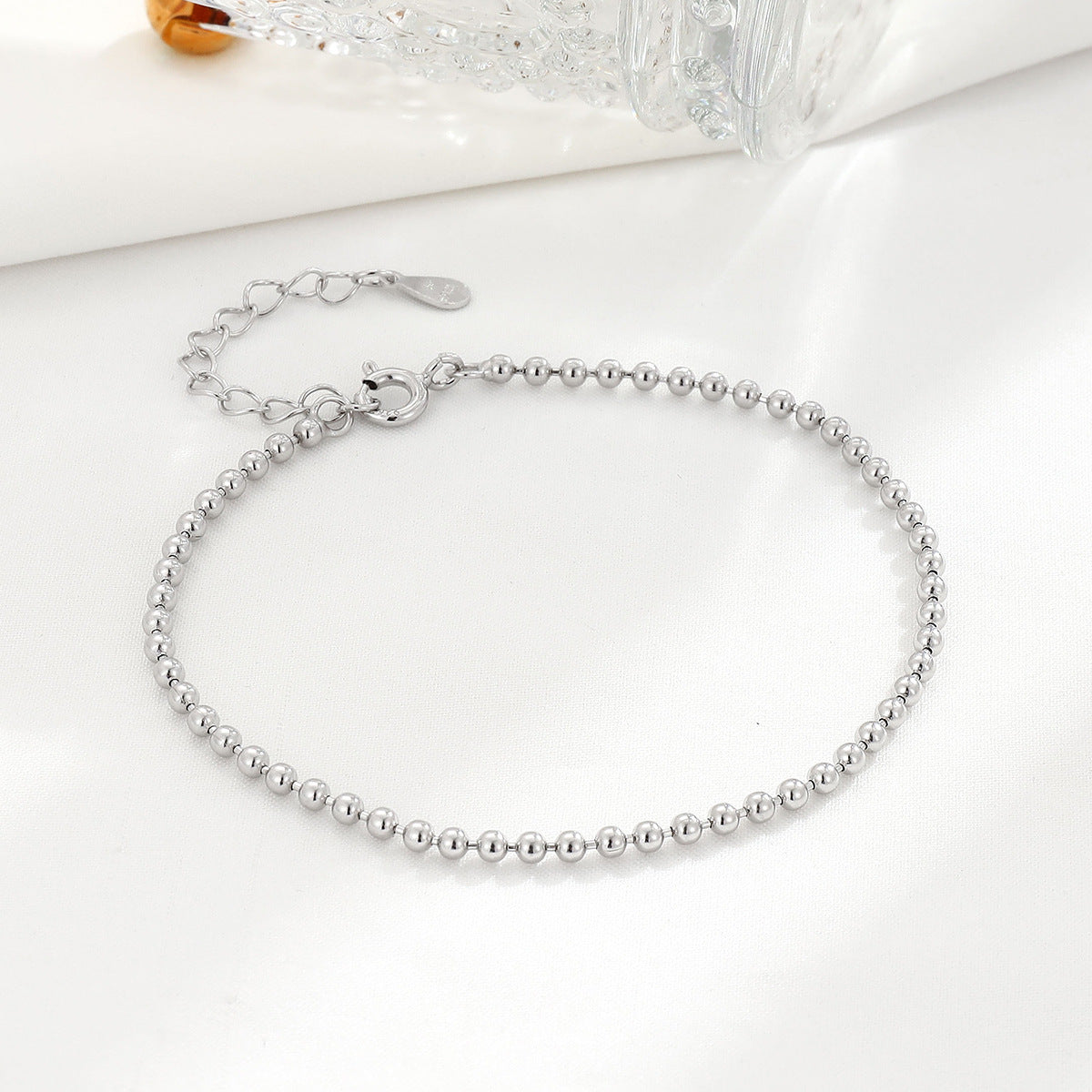 Bracelets de minorité capricieuse en argent sterling pour femmes, perles simples, personnalité