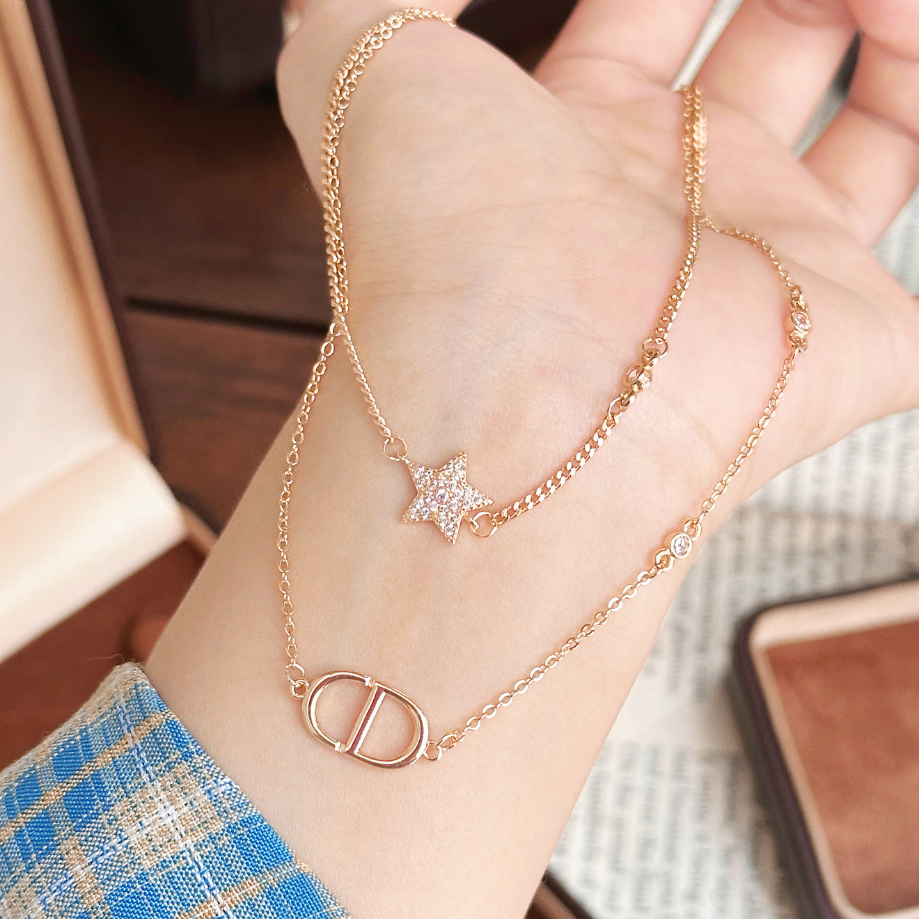 Advanced Clavicle Design Thick Straps Beaded Jewelry Set