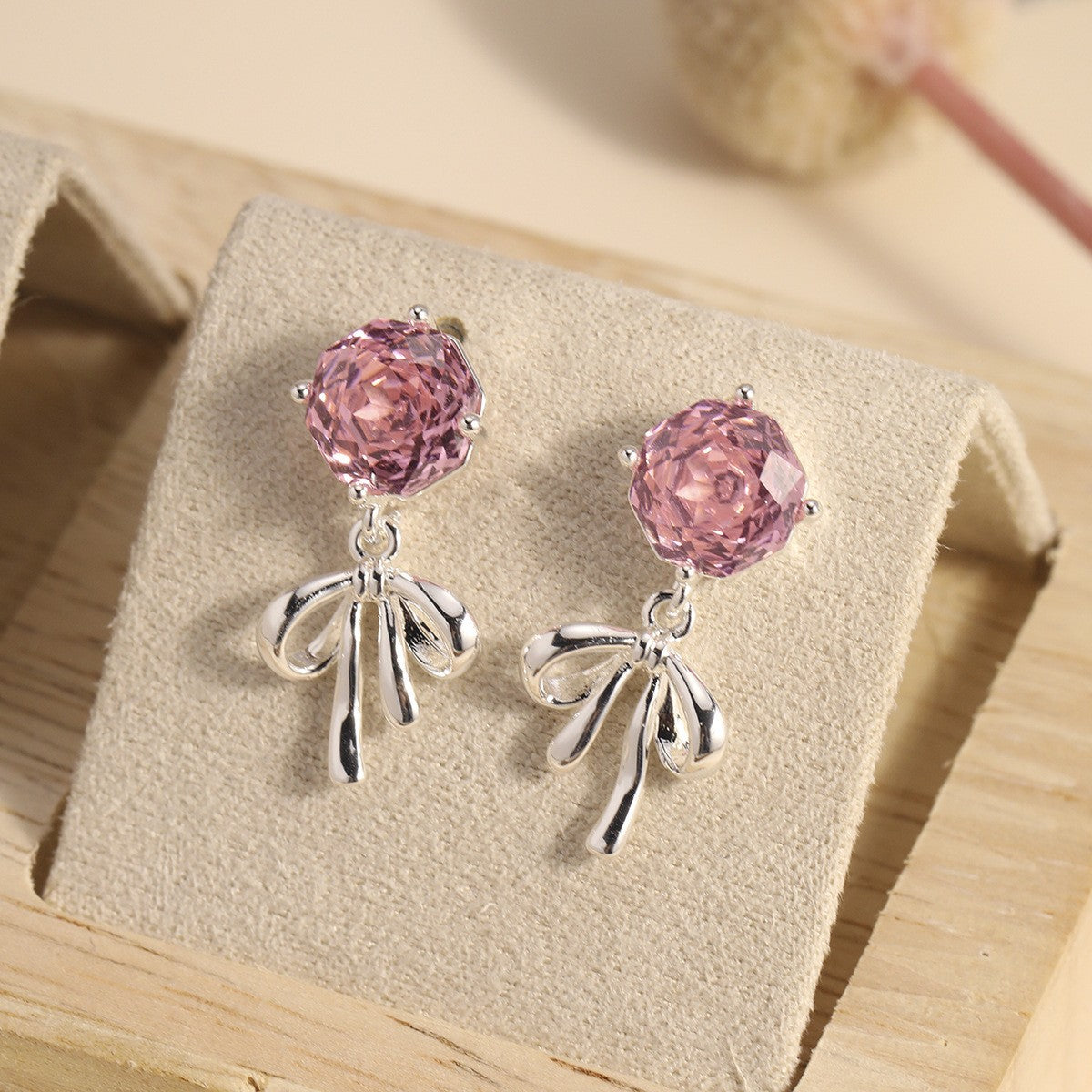 Pearl Colorful Zircon Female Fresh Temperament Stud Earrings