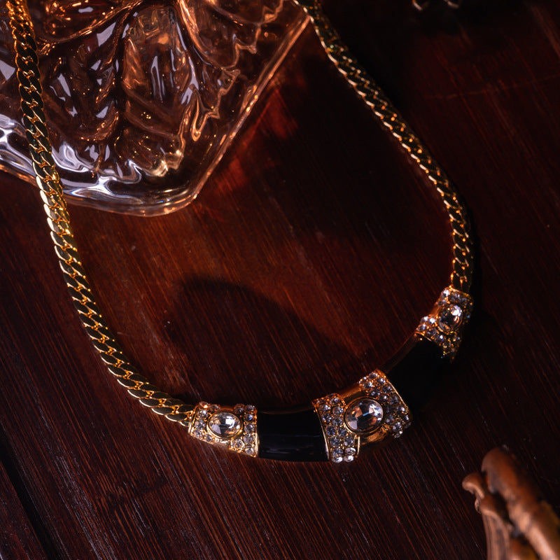 Imported Handmade Drip Glazed Gold-plated Enamel Jewelry Set