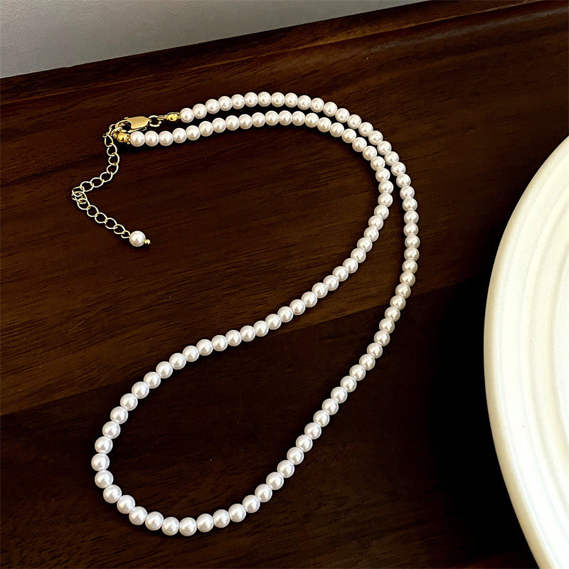 Women's Simple Small Beads High-grade Design Pearl Necklaces