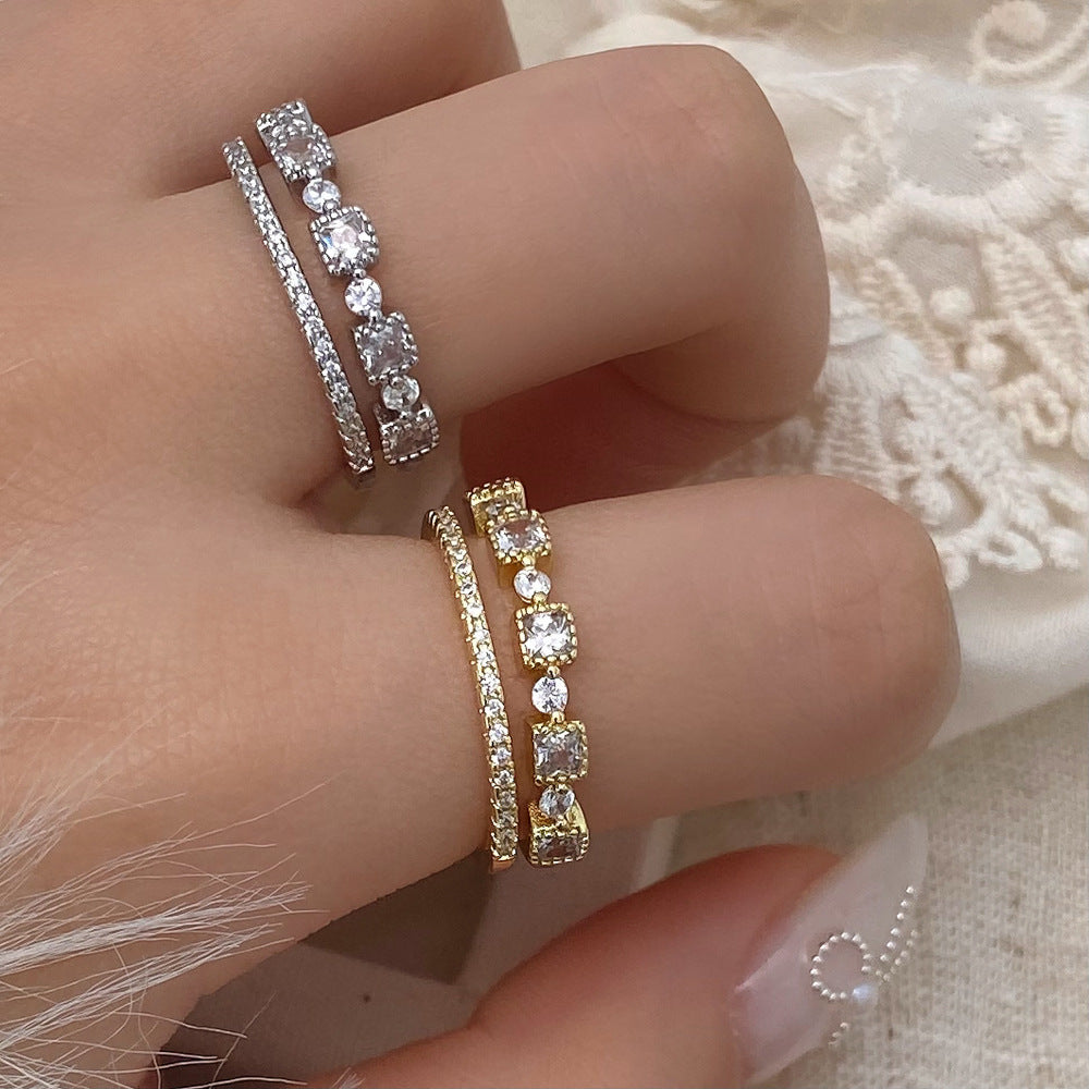 Women's Simple Light Luxury Trendy Open Couple Little Finger Fashionable Rings