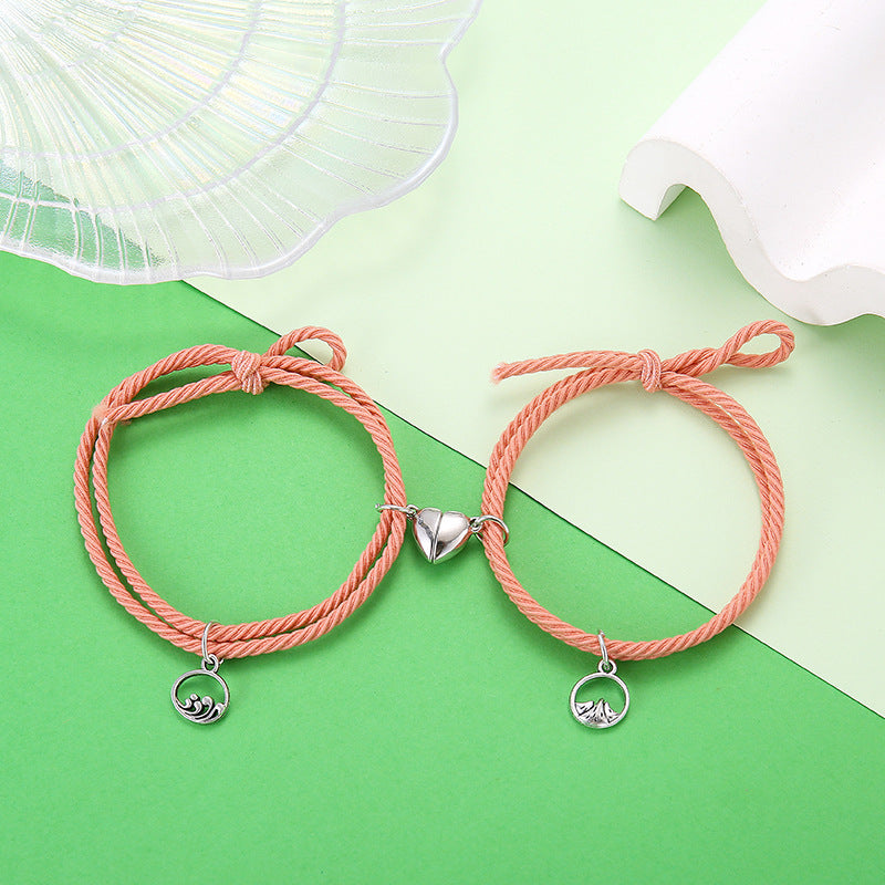 Bracelets de serment d'amour en corde pour hommes et femmes