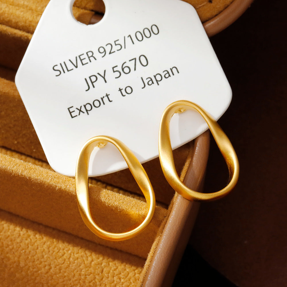 Geometric Female Niche Matte Stylish Simple Earrings