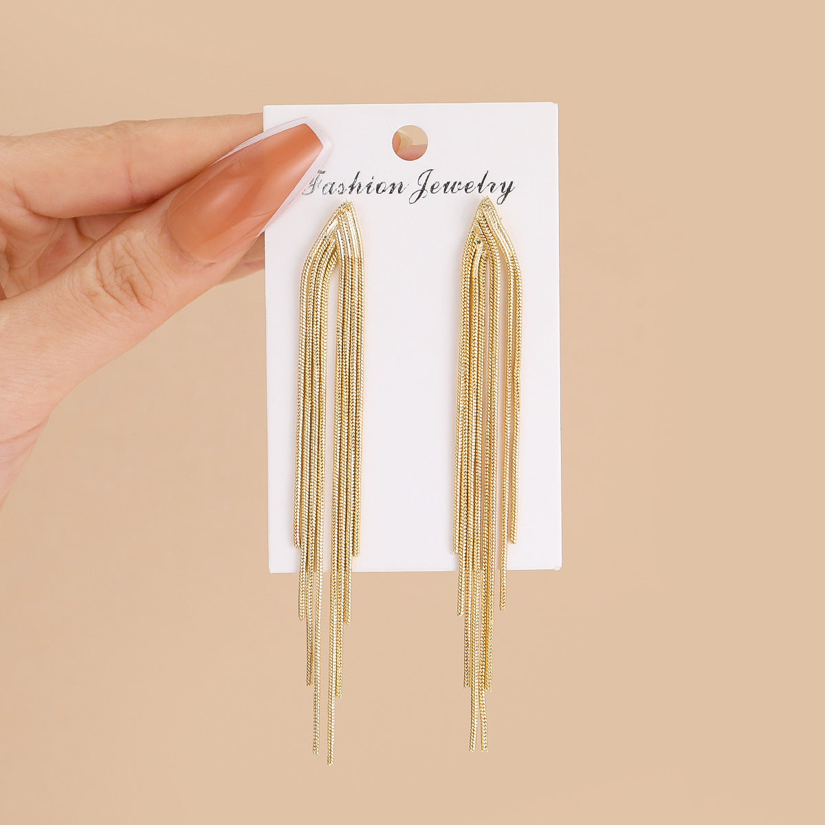 Personnalité abordable luxe à la mode longues boucles d'oreilles de mode