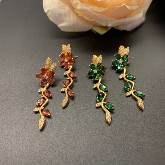 Niche d'aiguille fleurs colorées modélisation boucles d'oreilles colorées