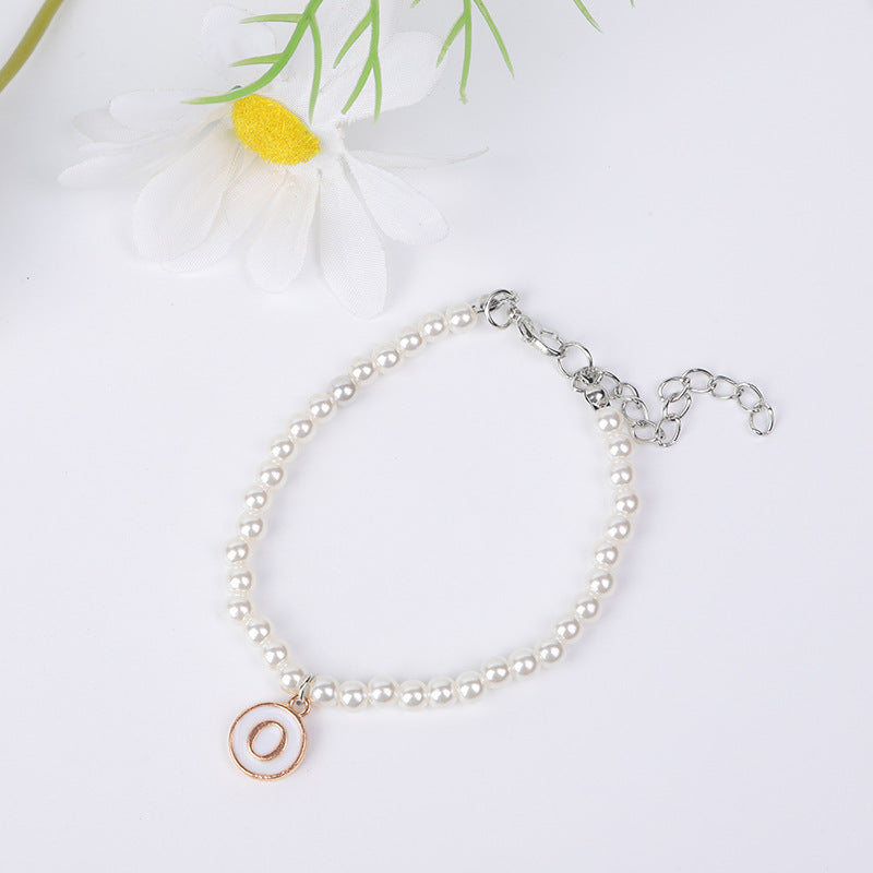 Bracelets femme simple perle anglais votre nom