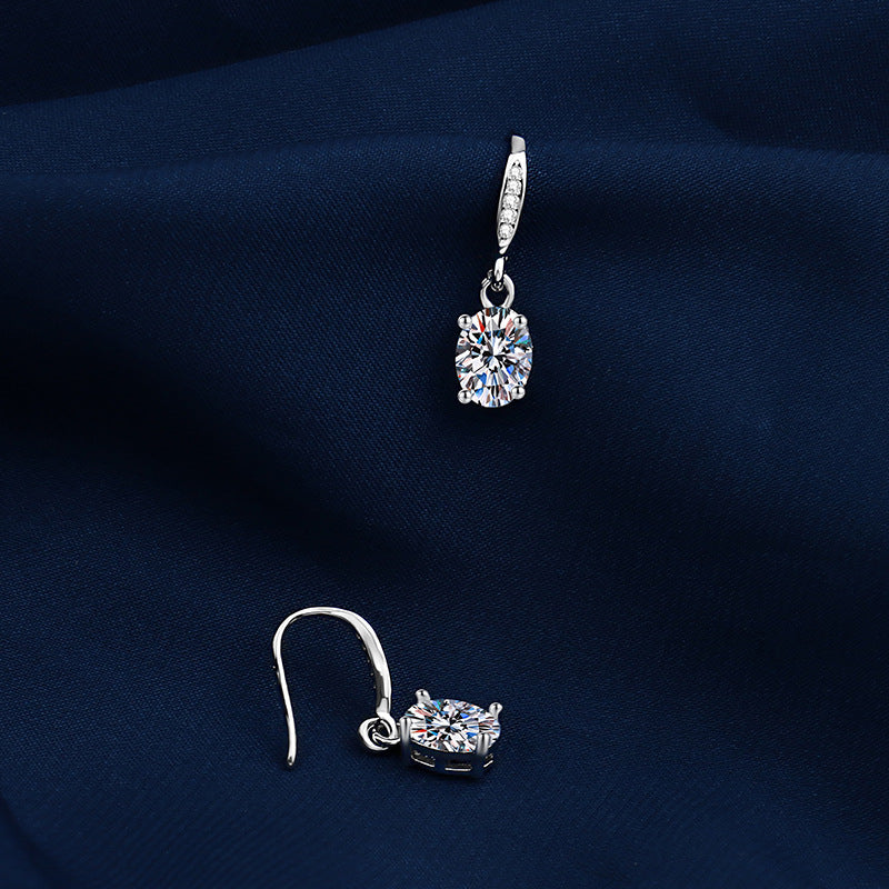 Simple Temperament Inlaid Zircon Niche Ornament Earrings