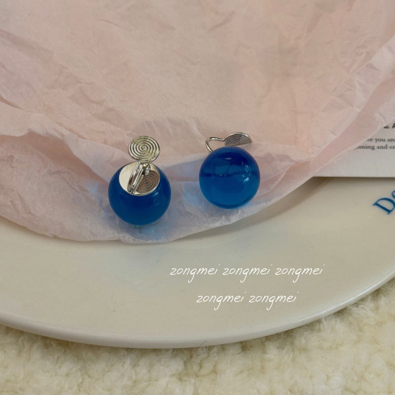 Small Size Round Beads Special Interest Simple Ear Clip