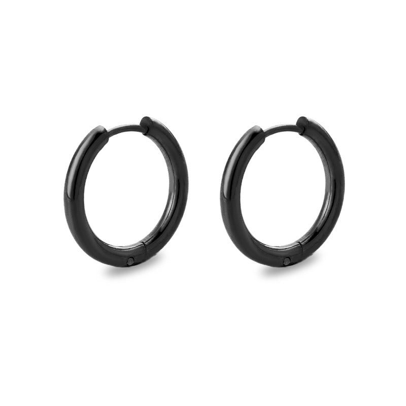 Titanium Steel Stainless Coil Trendy Arc Glossy Ear Buckle
